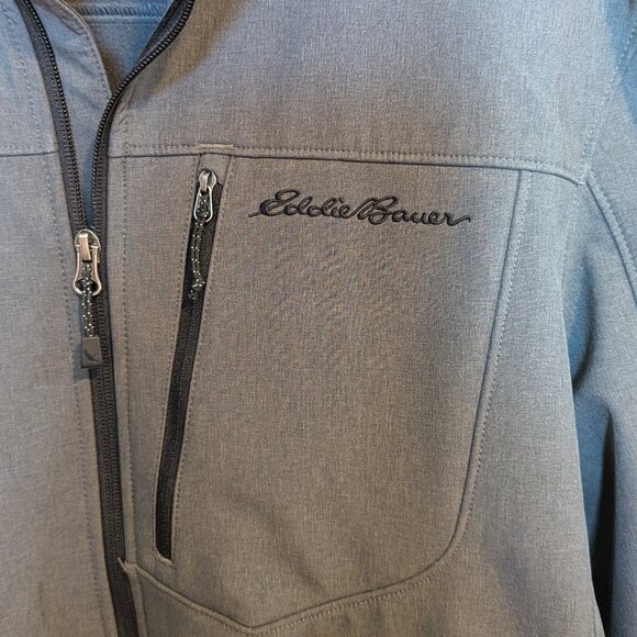 Eddie Bauer Soft Shell Jacket Men L Full Zip High Neck - Picture 3 of 6